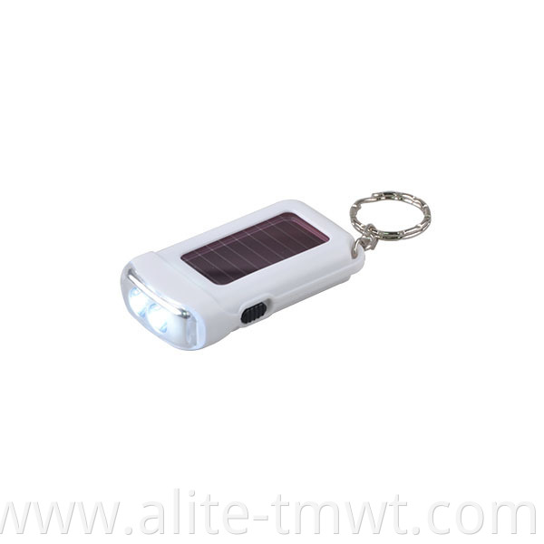 Mini PVC Plastic Personalized LED Keychain Solar Torch